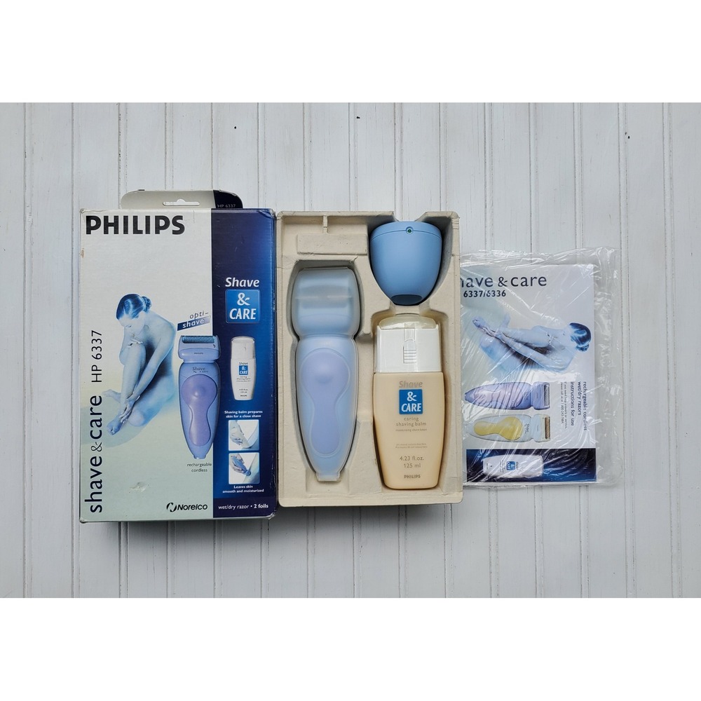 Philips Norelco Shave & Care HP 6337 Wet Dry Razor 6 Balms 5 Packs refill Bundle